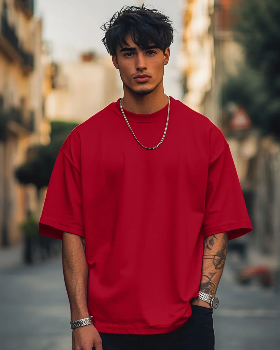 Blood Red Oversized Unisex T-Shirt